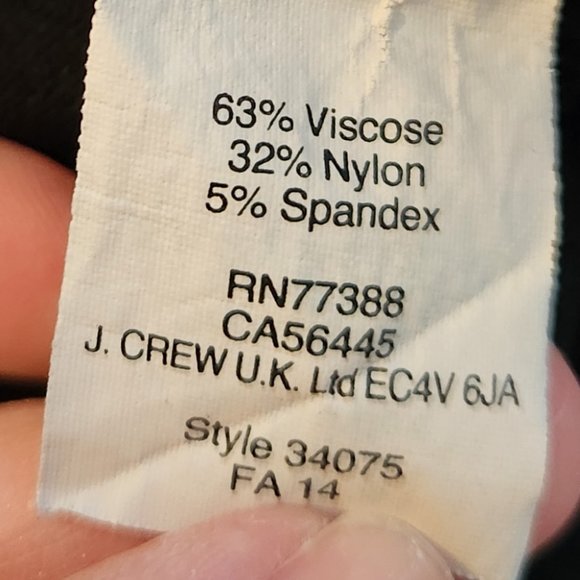 J Crew Gigi Pant, black, size 0 - Picture 7 of 7